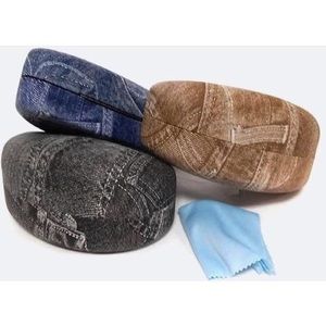 Denim Print Sunglasses Case